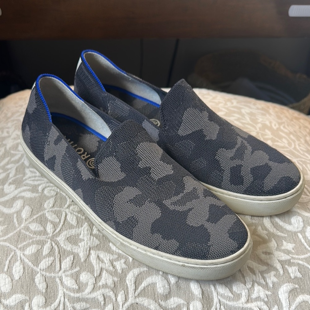 Women’s Black Camo Rothy’s Slip-On Sneakers